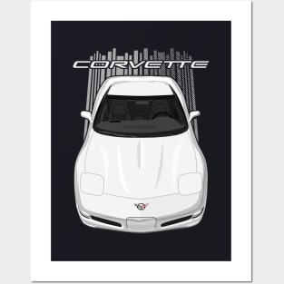 Corvette C5-white Posters and Art